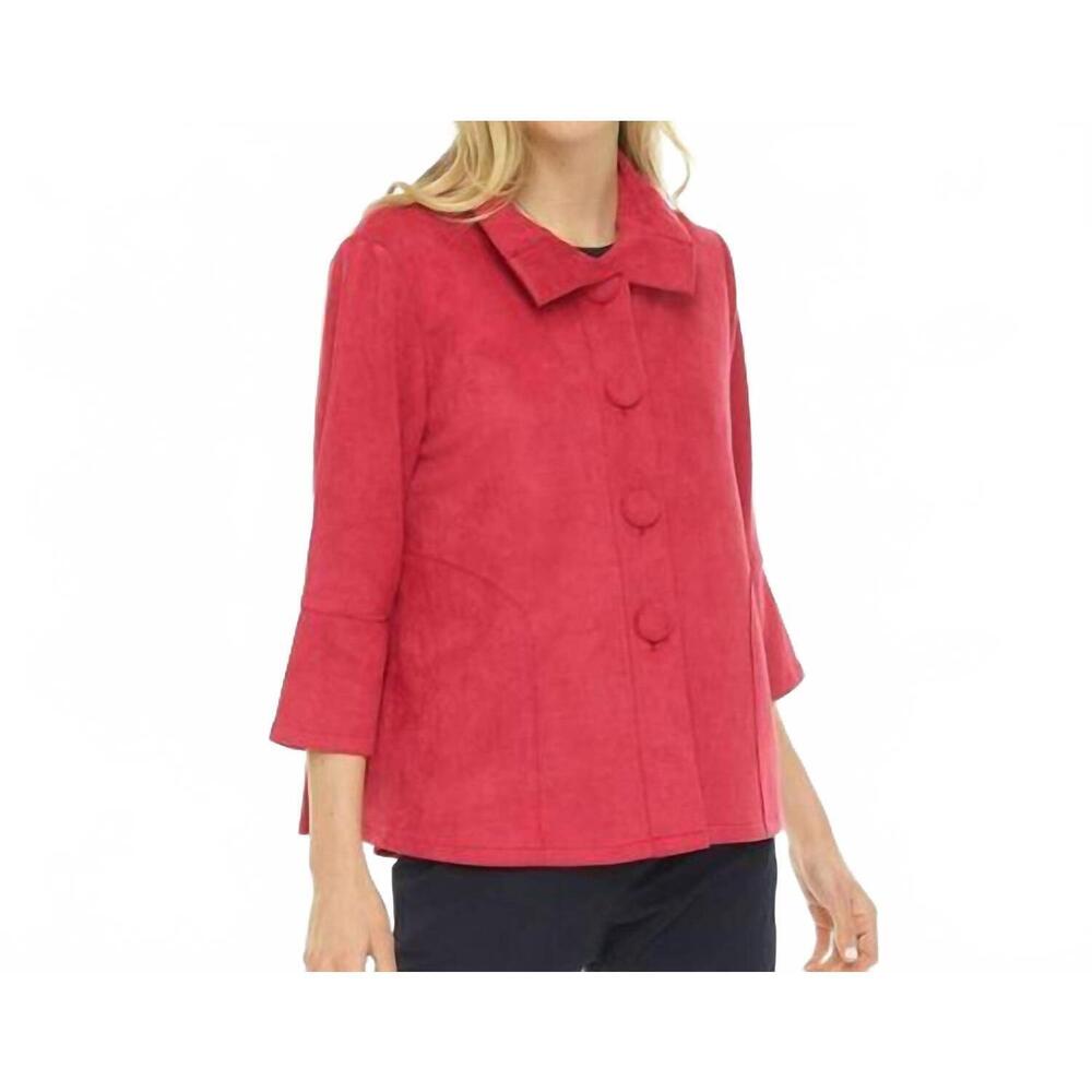 NEW WEAVZ wire collar jacket in coral